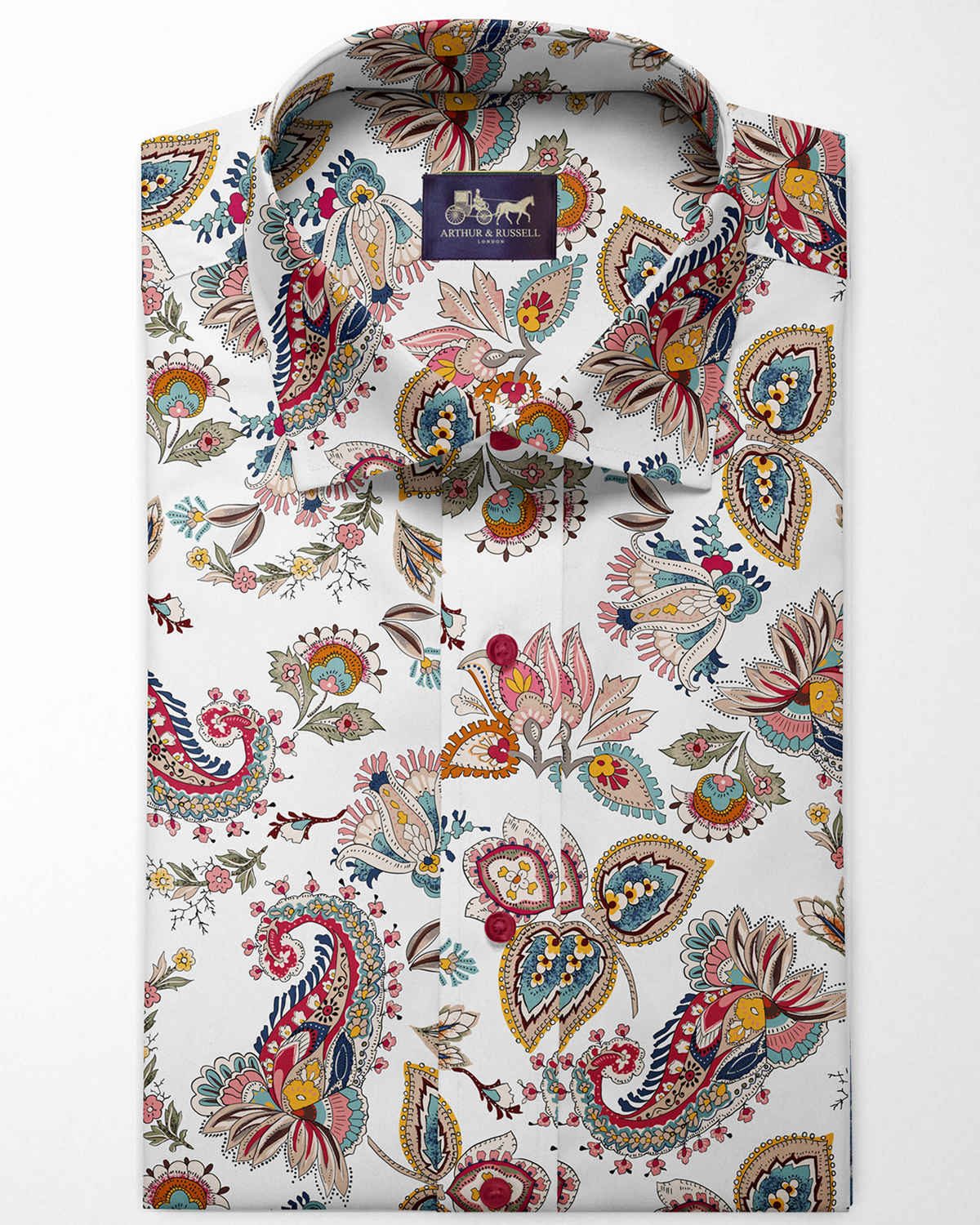 Digital print floral paisley shirt