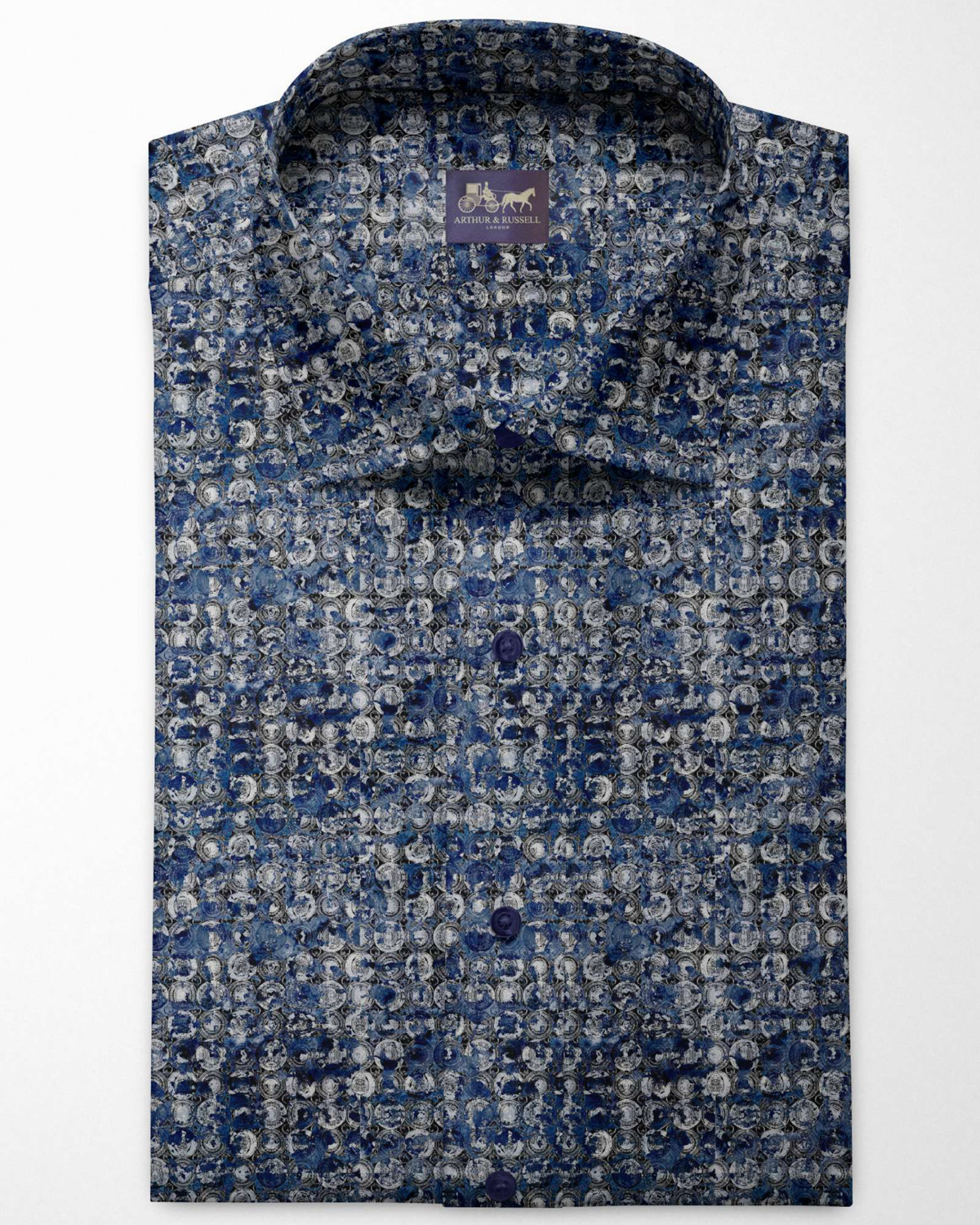 Digital print geometric circle shirt
