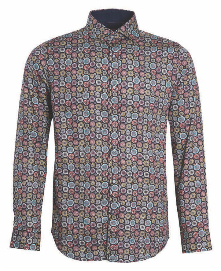 Flower head geometric print