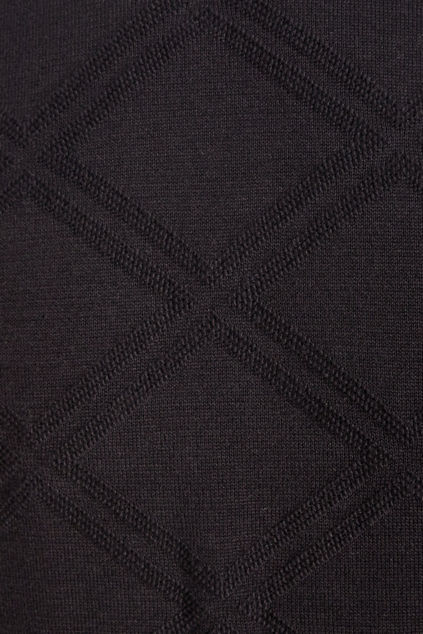 Black diamond jacquard crew neck knit