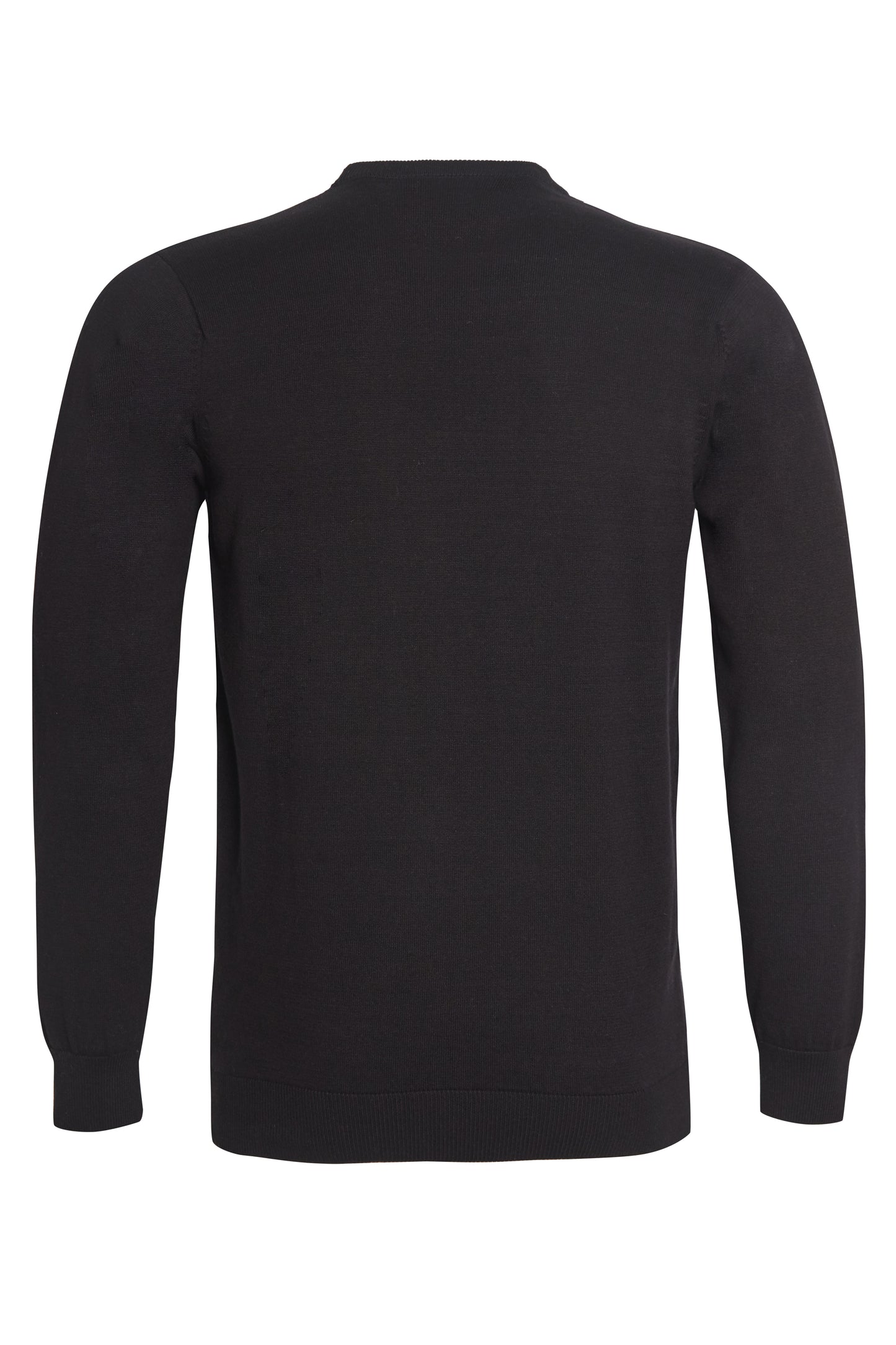 Black diamond jacquard crew neck knit