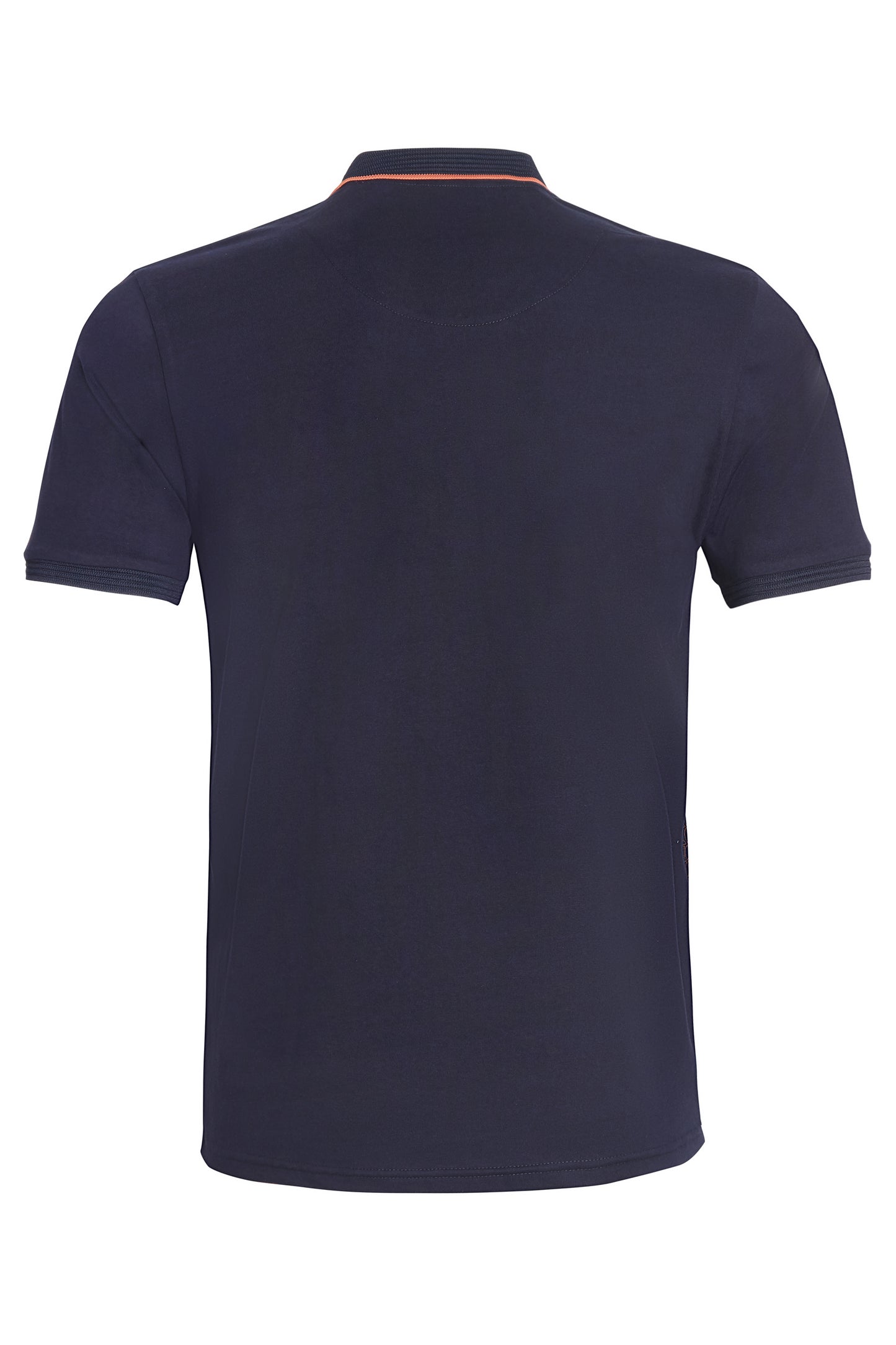 Navy printed polo shirt