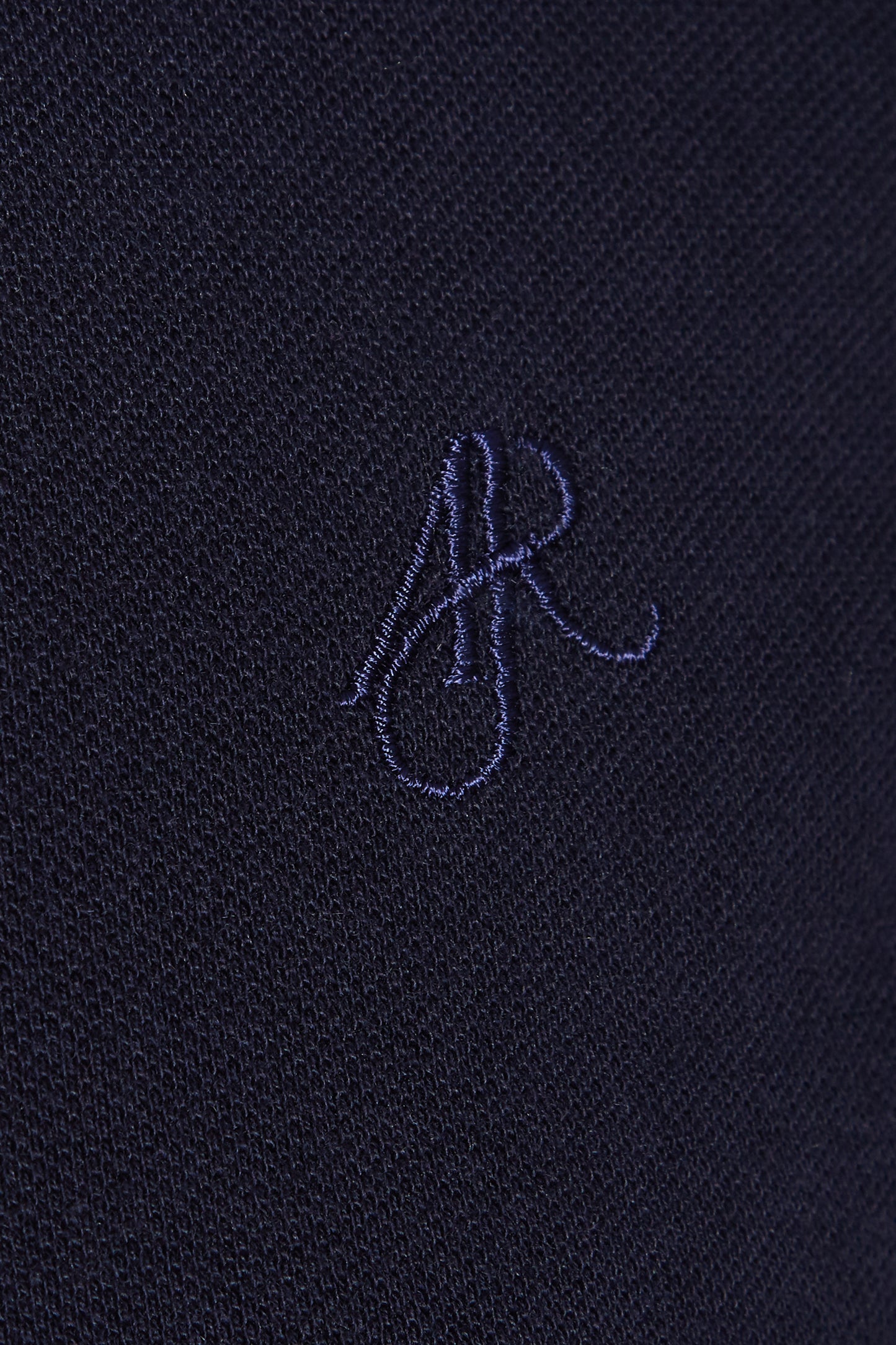 Navy cotton pique polo colour block collar