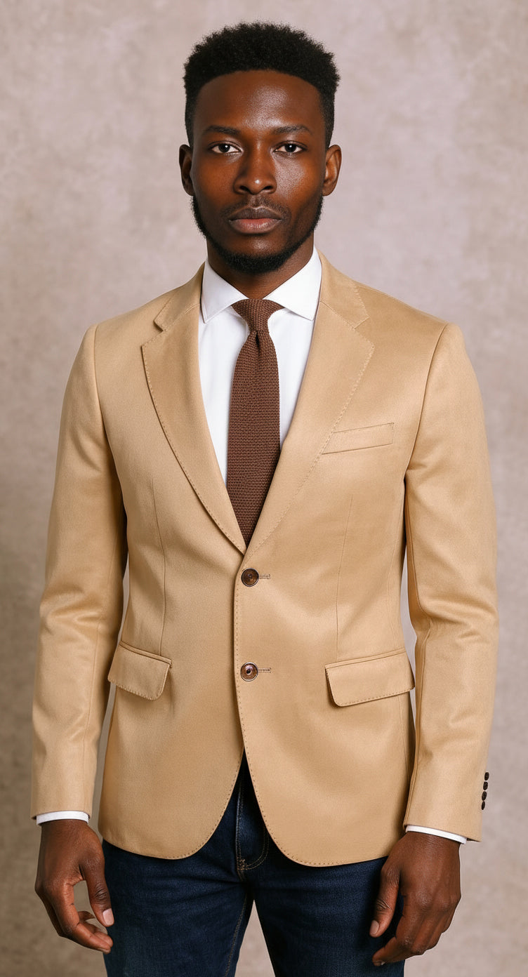 Sand soft moleskin blazer