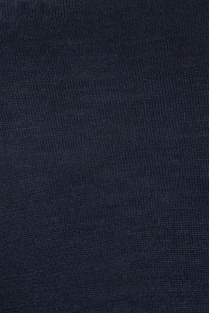 Navy 100% merino knitted crew neck