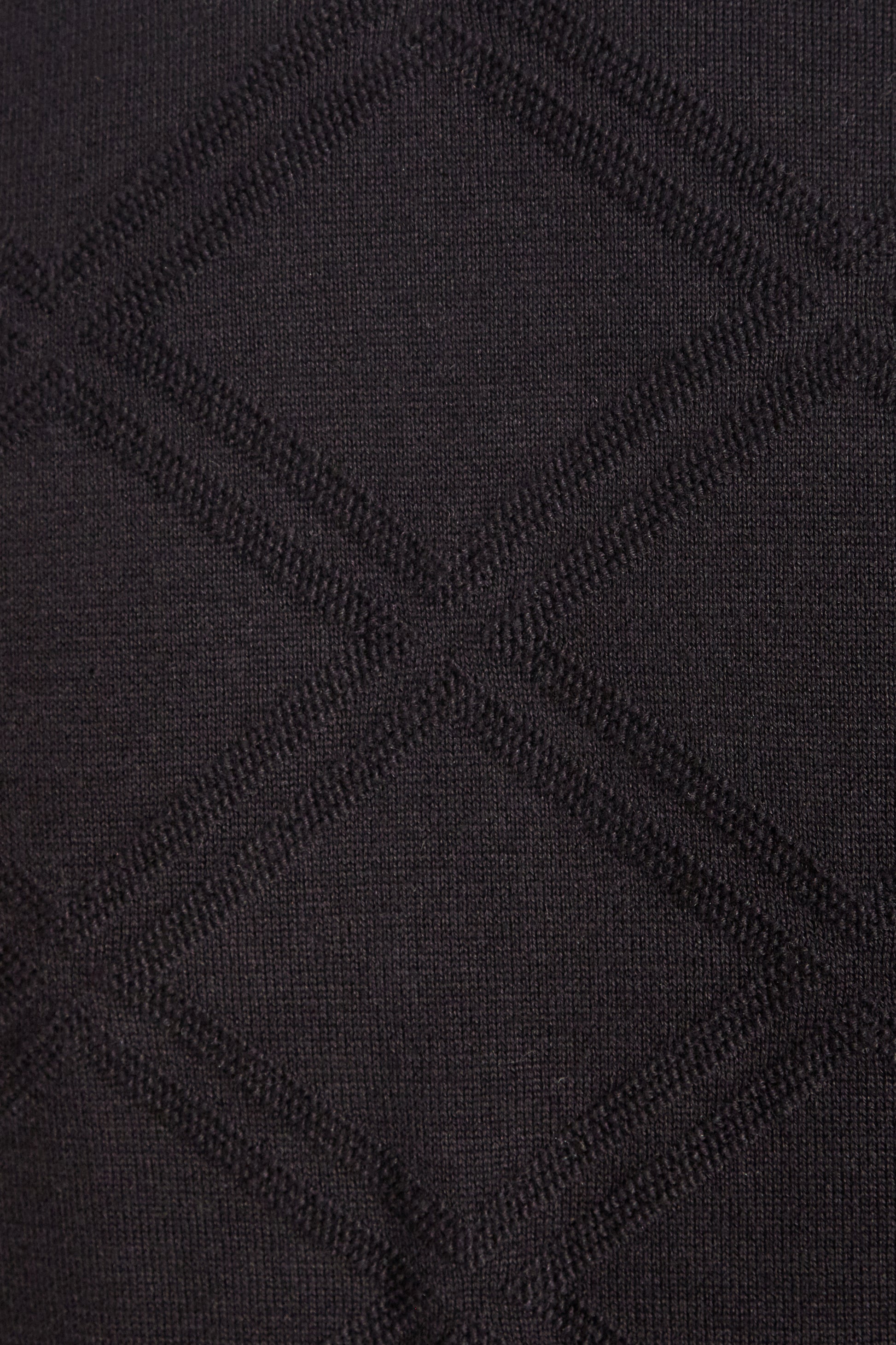 Black diamond jacquard crew neck knit