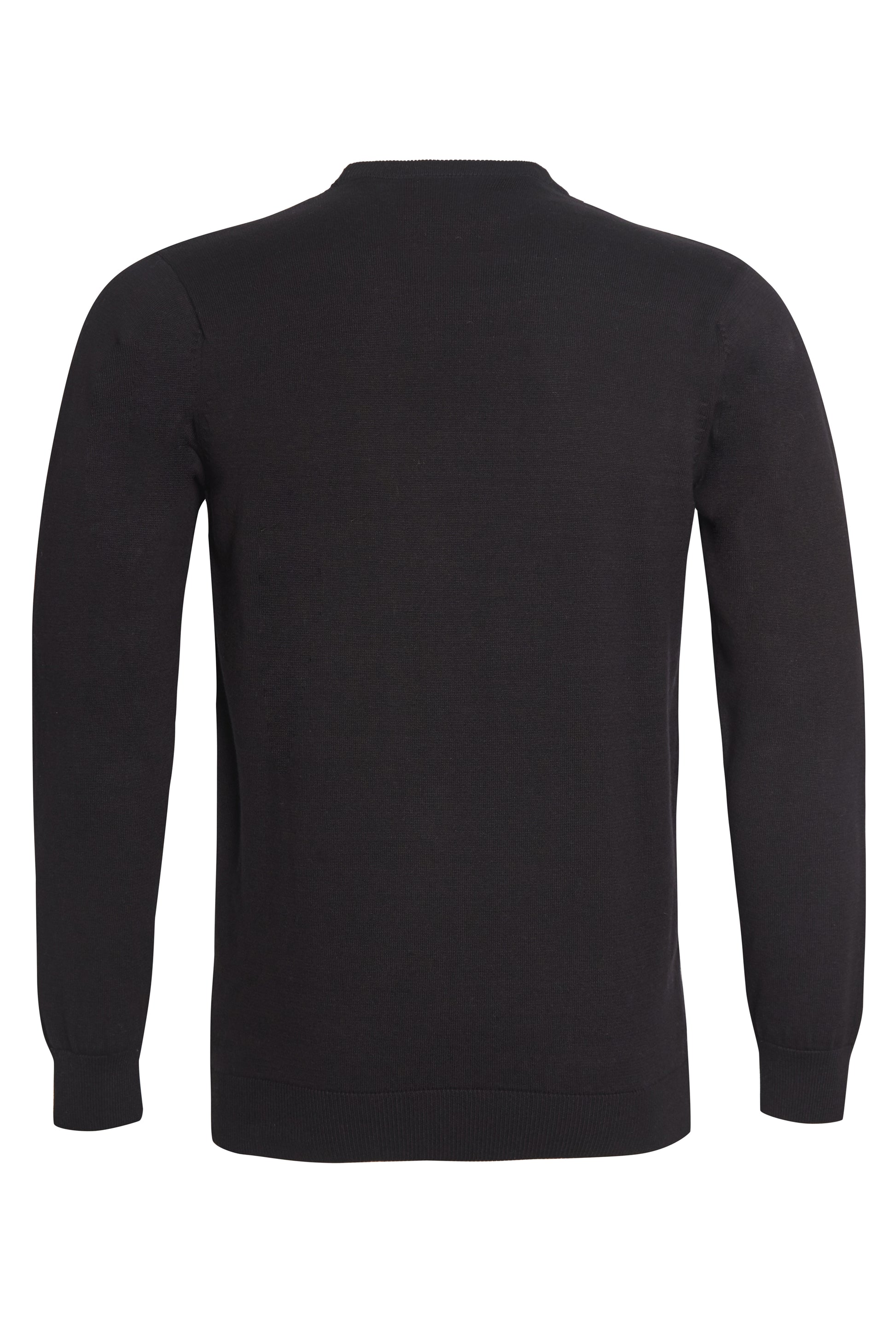 Black diamond jacquard crew neck knit