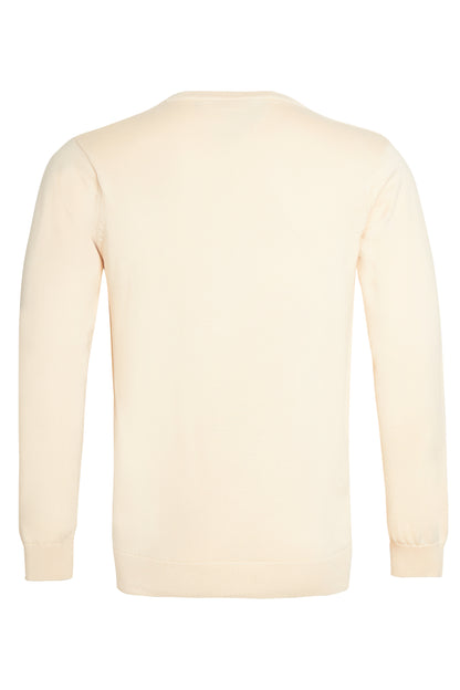 Stone diamond jacquard crew neck knit