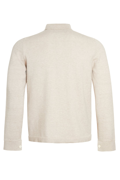 Oatmeal soft knitted overshirt