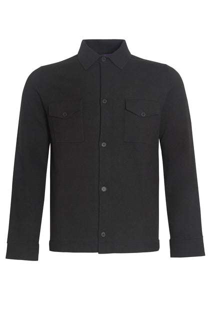 Black soft knitted overshirt