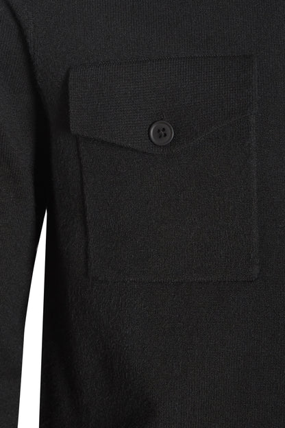 Black soft knitted overshirt