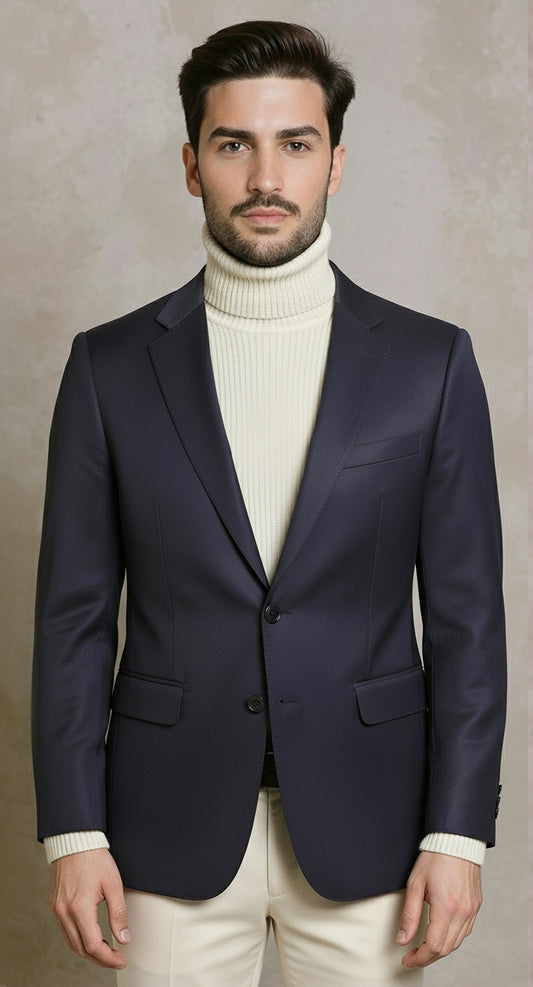 Navy soft moleskin blazer